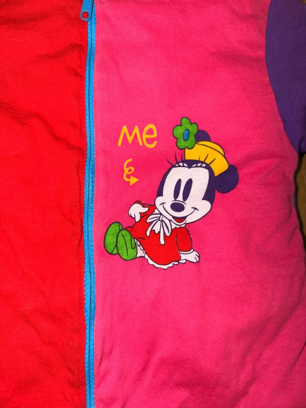 Vintage Mickey & Friends (Disney) Colorblock Baby Sleep Suit - 6-12M